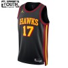 Camiseta Niños Atlanta Hawks Onyeka Okongwu 17 2022-23 Jordan Statement Edition Negro Swingman
